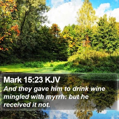 Mark 15:23 KJV Bible Verse Image