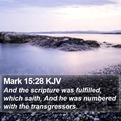 Mark 15:28 KJV Bible Verse Image