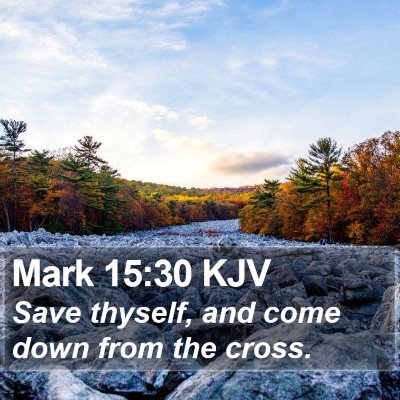 Mark 15:30 KJV Bible Verse Image
