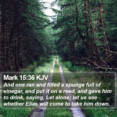 Mark 15:36 KJV Bible Verse Image