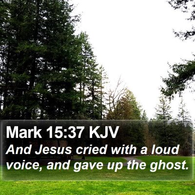 Mark 15:37 KJV Bible Verse Image