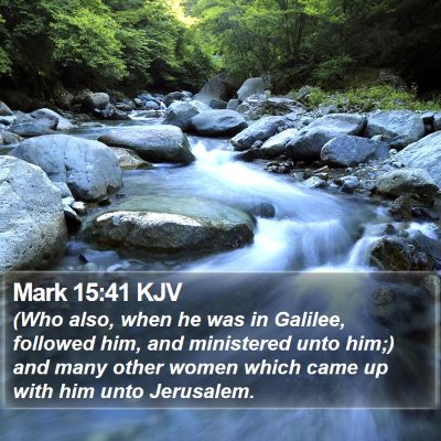 Mark 15:41 KJV Bible Verse Image