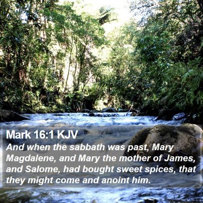 Mark 16:1 KJV Bible Verse Image
