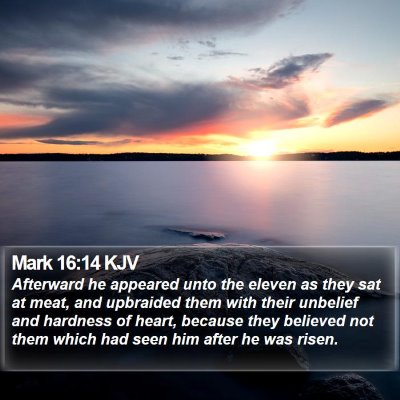 Mark 16:14 KJV Bible Verse Image