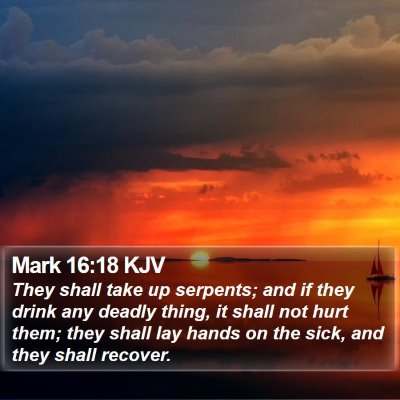 Mark 16:18 KJV Bible Verse Image
