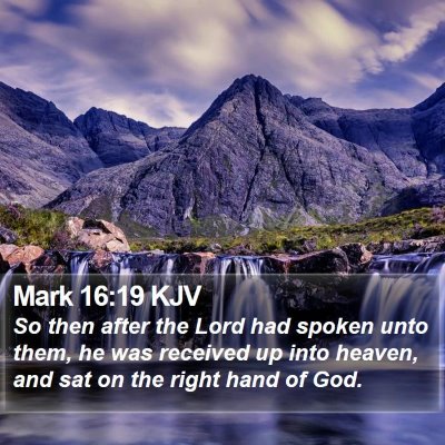 Mark 16:19 KJV Bible Verse Image