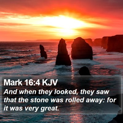 Mark 16:4 KJV Bible Verse Image