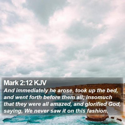 Mark 2:12 KJV Bible Verse Image