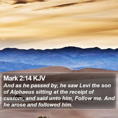 Mark 2:14 KJV Bible Verse Image