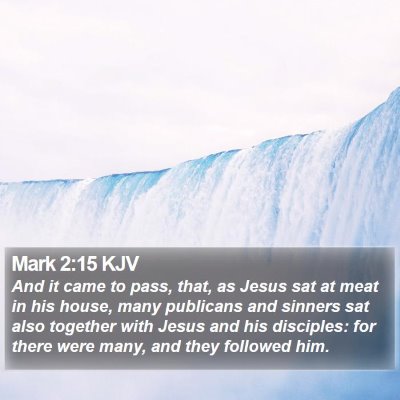 Mark 2:15 KJV Bible Verse Image