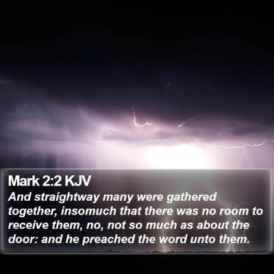 Mark 2:2 KJV Bible Verse Image