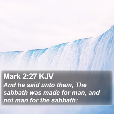 Mark 2:27 KJV Bible Verse Image