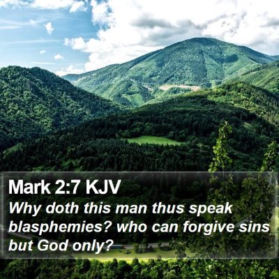 Mark 2:7 KJV Bible Verse Image