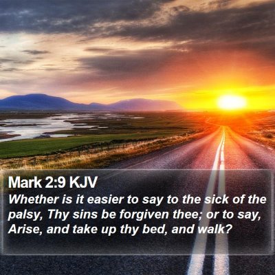 Mark 2:9 KJV Bible Verse Image
