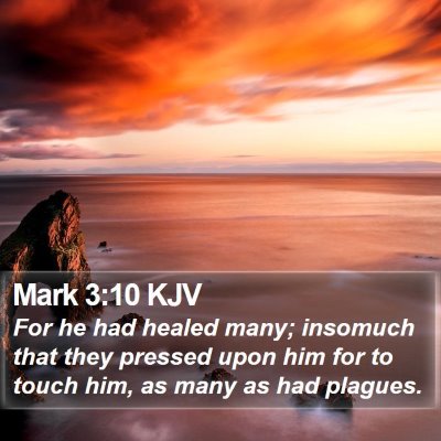 Mark 3:10 KJV Bible Verse Image