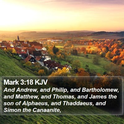 Mark 3:18 KJV Bible Verse Image