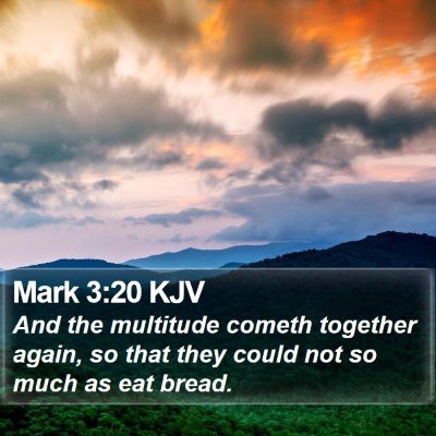 Mark 3:20 KJV Bible Verse Image