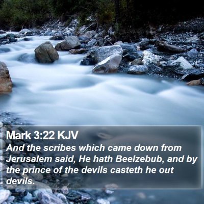 Mark 3:22 KJV Bible Verse Image