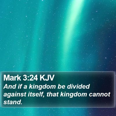 Mark 3:24 KJV Bible Verse Image
