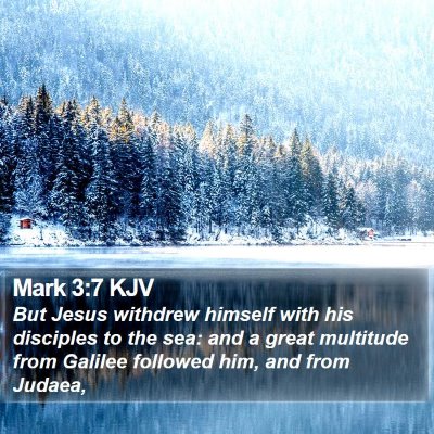 Mark 3:7 KJV Bible Verse Image