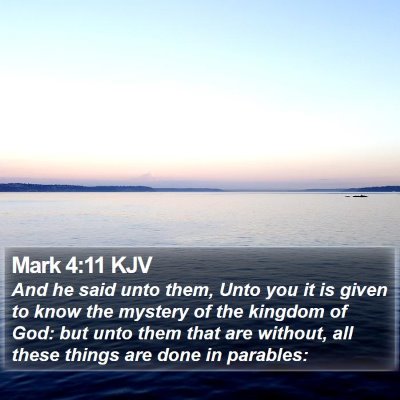 Mark 4:11 KJV Bible Verse Image