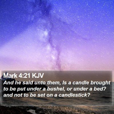 Mark 4:21 KJV Bible Verse Image