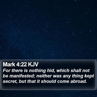 Mark 4:22 KJV Bible Verse Image