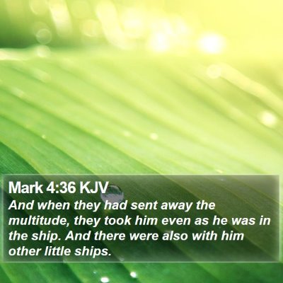 Mark 4:36 KJV Bible Verse Image