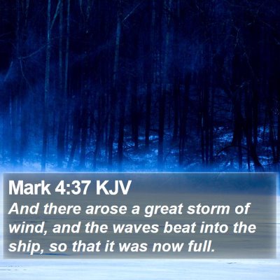 Mark 4:37 KJV Bible Verse Image