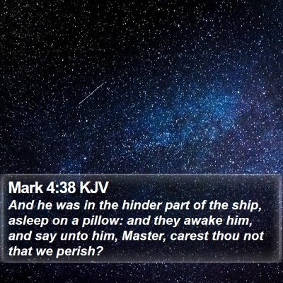 Mark 4:38 KJV Bible Verse Image