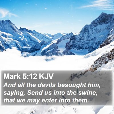 Mark 5:12 KJV Bible Verse Image