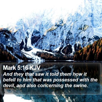 Mark 5:16 KJV Bible Verse Image