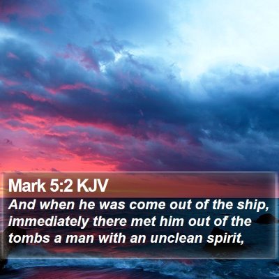 Mark 5:2 KJV Bible Verse Image