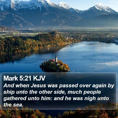 Mark 5:21 KJV Bible Verse Image