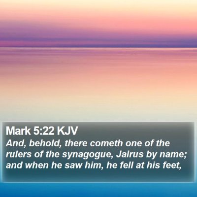 Mark 5:22 KJV Bible Verse Image