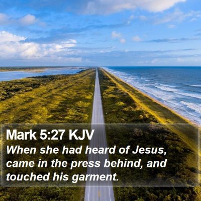 Mark 5:27 KJV Bible Verse Image