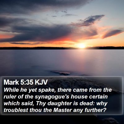 Mark 5:35 KJV Bible Verse Image