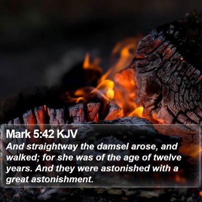 Mark 5:42 KJV Bible Verse Image