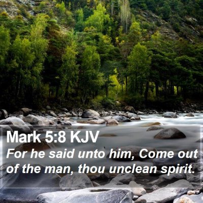 Mark 5:8 KJV Bible Verse Image