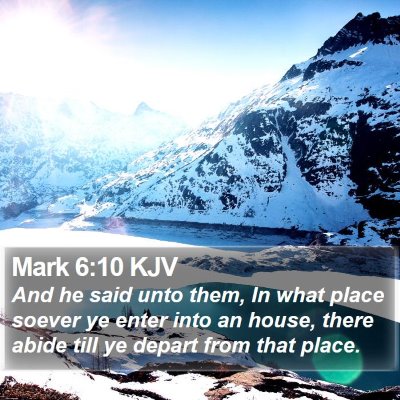 Mark 6:10 KJV Bible Verse Image