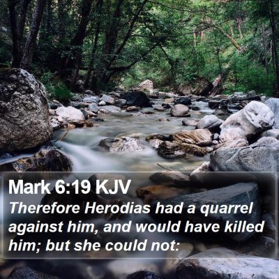 Mark 6:19 KJV Bible Verse Image