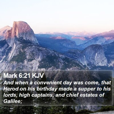 Mark 6:21 KJV Bible Verse Image