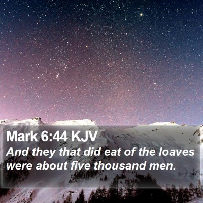Mark 6:44 KJV Bible Verse Image