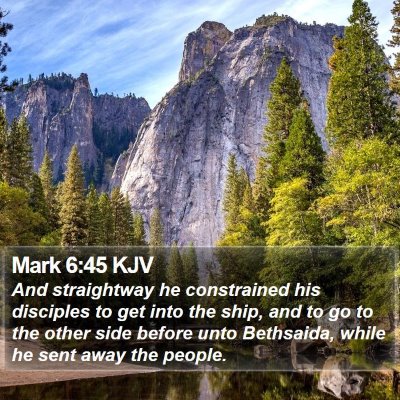 Mark 6:45 KJV Bible Verse Image