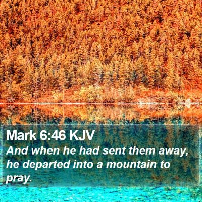 Mark 6:46 KJV Bible Verse Image