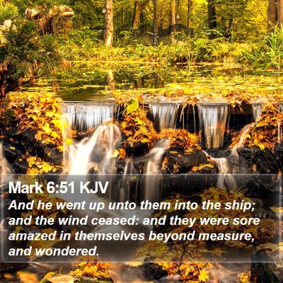Mark 6:51 KJV Bible Verse Image