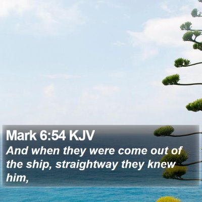 Mark 6:54 KJV Bible Verse Image