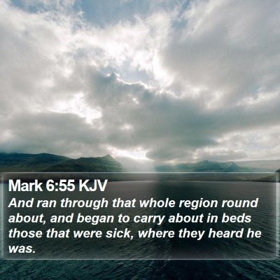 Mark 6:55 KJV Bible Verse Image