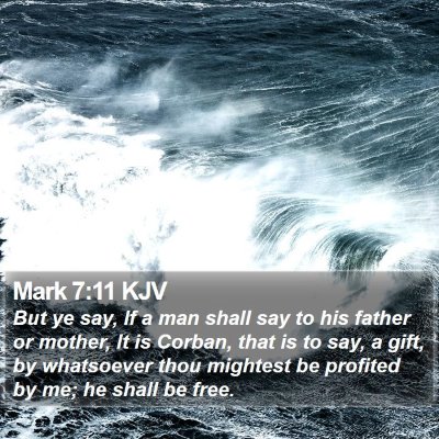 Mark 7:11 KJV Bible Verse Image
