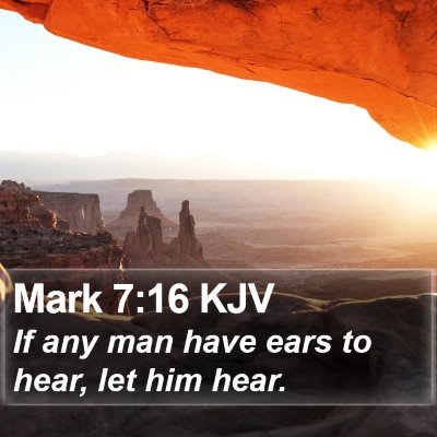 Mark 7:16 KJV Bible Verse Image